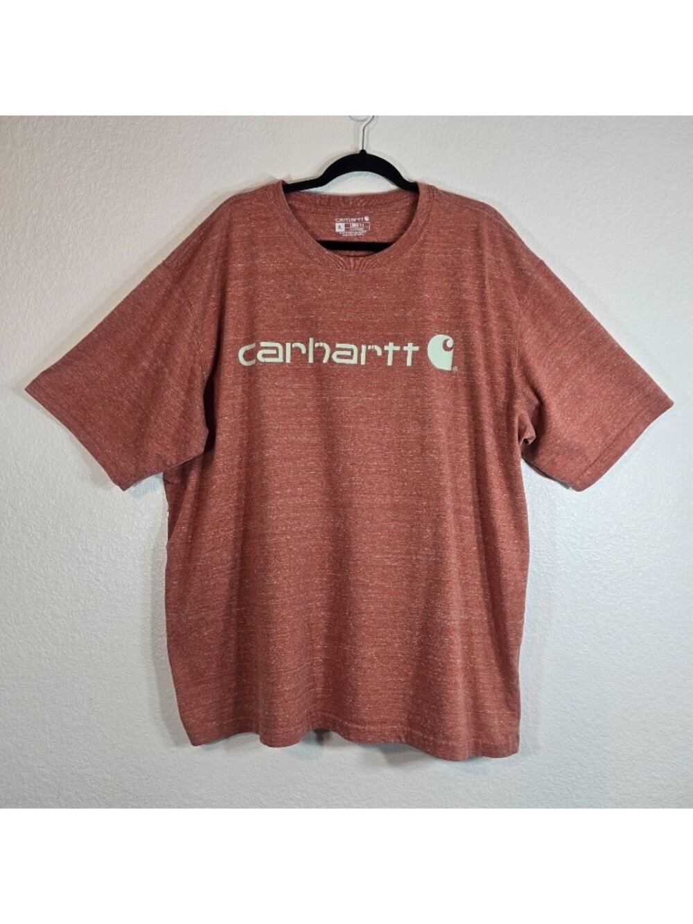 Carhartt Graphic Tee T Shirt Women XL Loose Fit Orange Logo Outdoor Streetwear